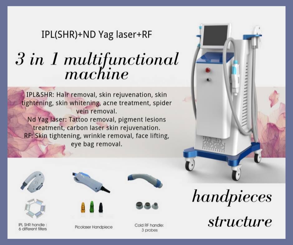 4 in 1 IPL, SHR, RF and Tattoo Removal Machine